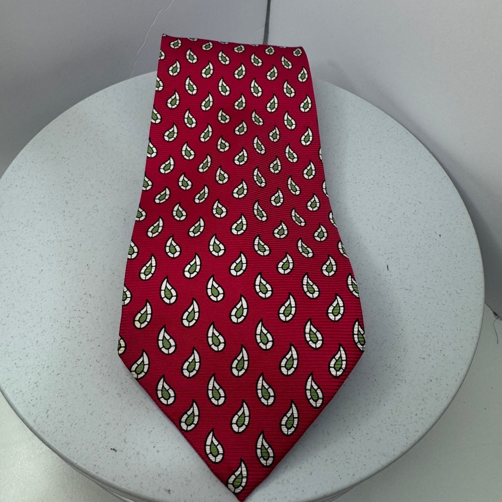 Hunt Club Men's‎ Silk Paisley-Print Necktie Pink Pattern Classic Tie
